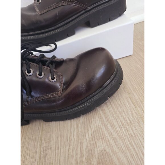 Skechers Y2K 90s Platform Chunky Lug Vintage Shoes 10.5 Brown Burgundy Leather main image 10